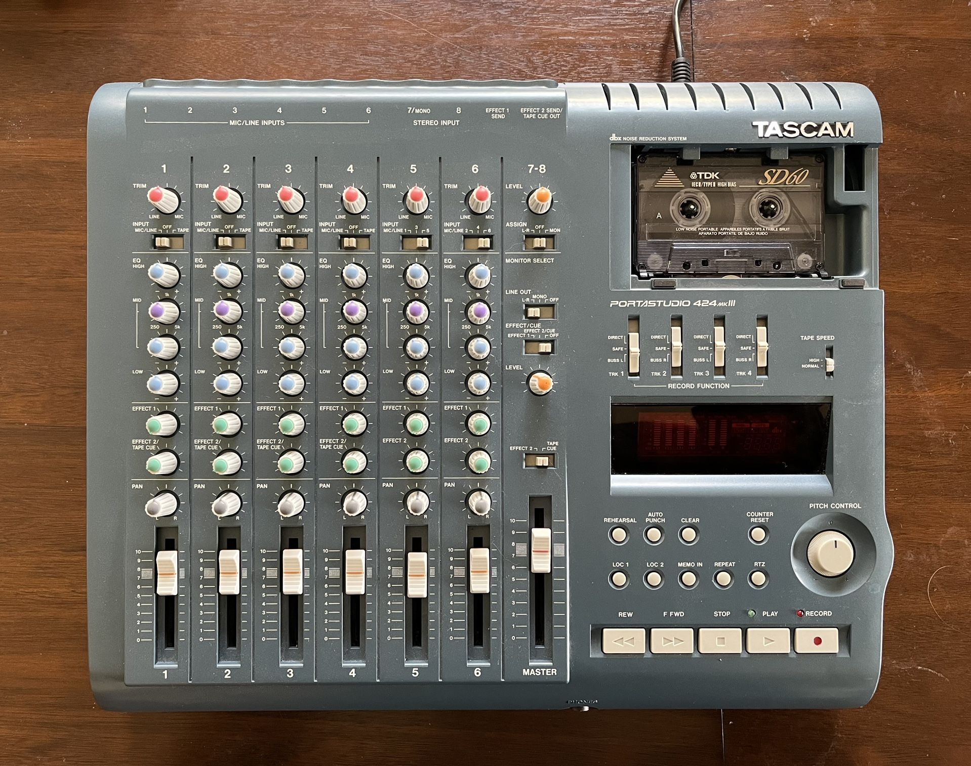Tascam 424 Mk III Portastudio 4 Track w/ box and manual