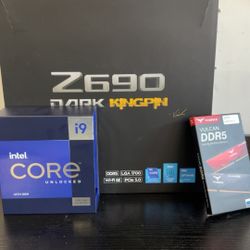 Intel Core i9-13900KS, EVGA Z690 Dark Kingpin Motherboard, Teamgroup T-Force 32GB DDR5 6400MHz Bundle
