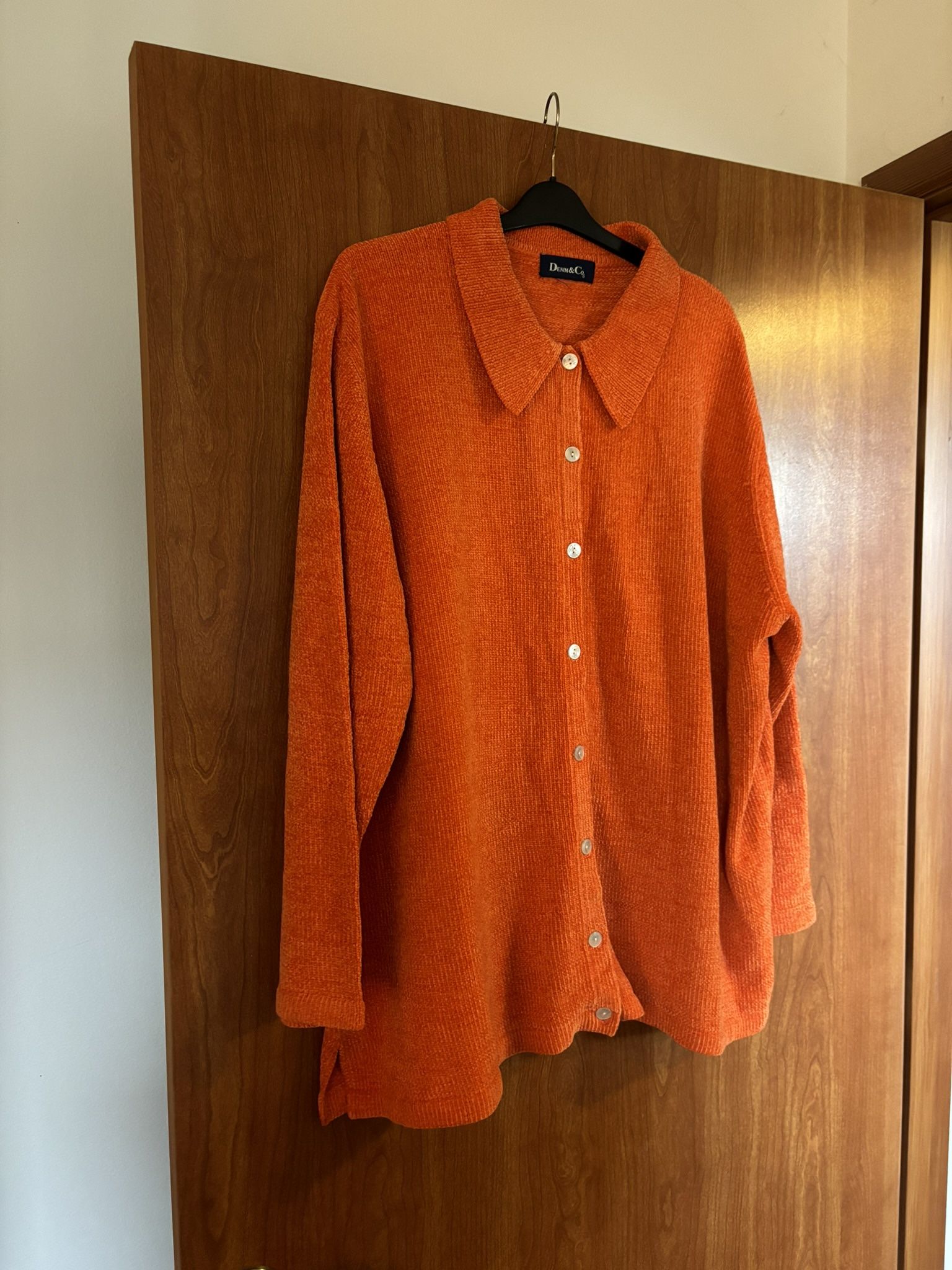 Vintage Denim & Co. Long Sleeve Button Up Long Cardigan Sweater 3XL