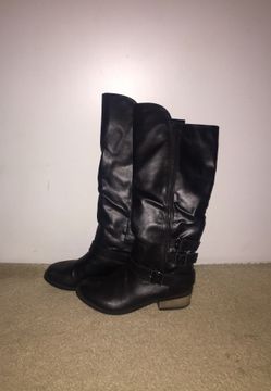 Black knee high boots