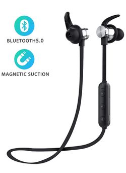 Bluetooth Headphones, ownta Bluetooth 5.0 Wireless Magnetic Earbuds, Snug Fit for Sports with Mic, TF Card Playback（Compatible with iPhone/iPad/Samsu