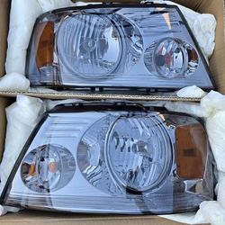 04-08 Ford F150 06-08 Lincoln Mark LT Headlights Luces Calaveras Micas Faros Focos Faroles Headlamps 