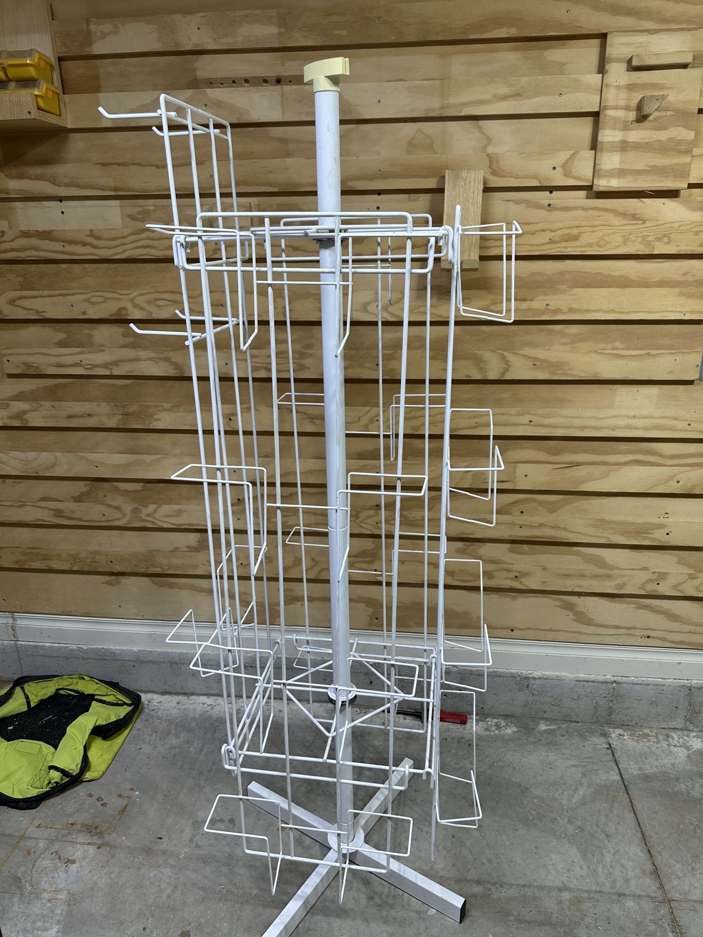 Spinning Vendor Display Metal Rack—Pegs on 1 side & slots on others—Perfect for Books or Ephedra.