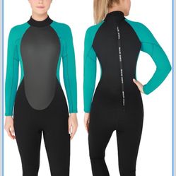 Full Wetsuit Mens Womens 4/3mm Neoprene Diving Scuba Triathlon Wet Suits Cold Water Keep Warm Back Zipper Long Sleeve Thermal Swimsuit