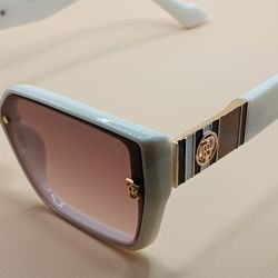 Burberry Exclusive White and Brown Fashion Sunglasses 