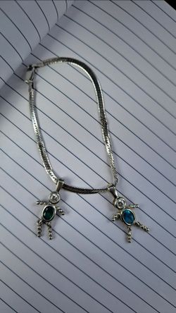 Bracelet with 2 silver charms