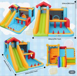 🏰 Brand New Inflatable Bounce House with Slide & Obstacle Course – NEW IN BOX! 🎉