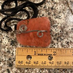 Large Coral Pendant (& 925)