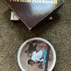 Vintage 1980 Collectible Norman Rockwell "Listening" Plate