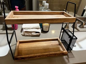 Wood shelf and gym ankle straps
