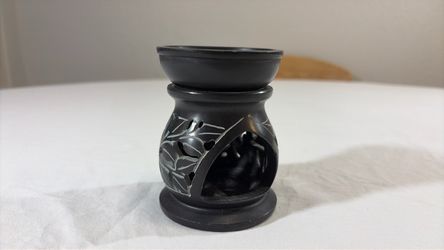 Black Soapstone Oil Burner Warmer