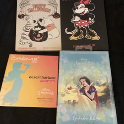 Lot Of 4 Disney Eyeshadow Makeup Palettes Minnie Mouse, Jasmine, Snow White, Winnie The Pooh All Brand New 