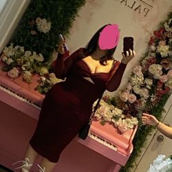 Burgundy Dress 