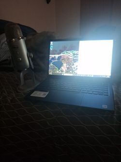 HP Laptop + blue yeti mic