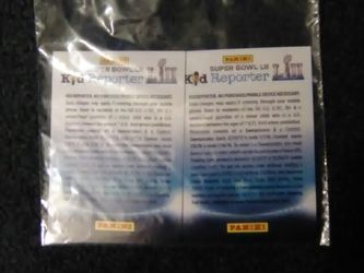 2 Super bowl LII Kid reporter Card 2017 (code not used)