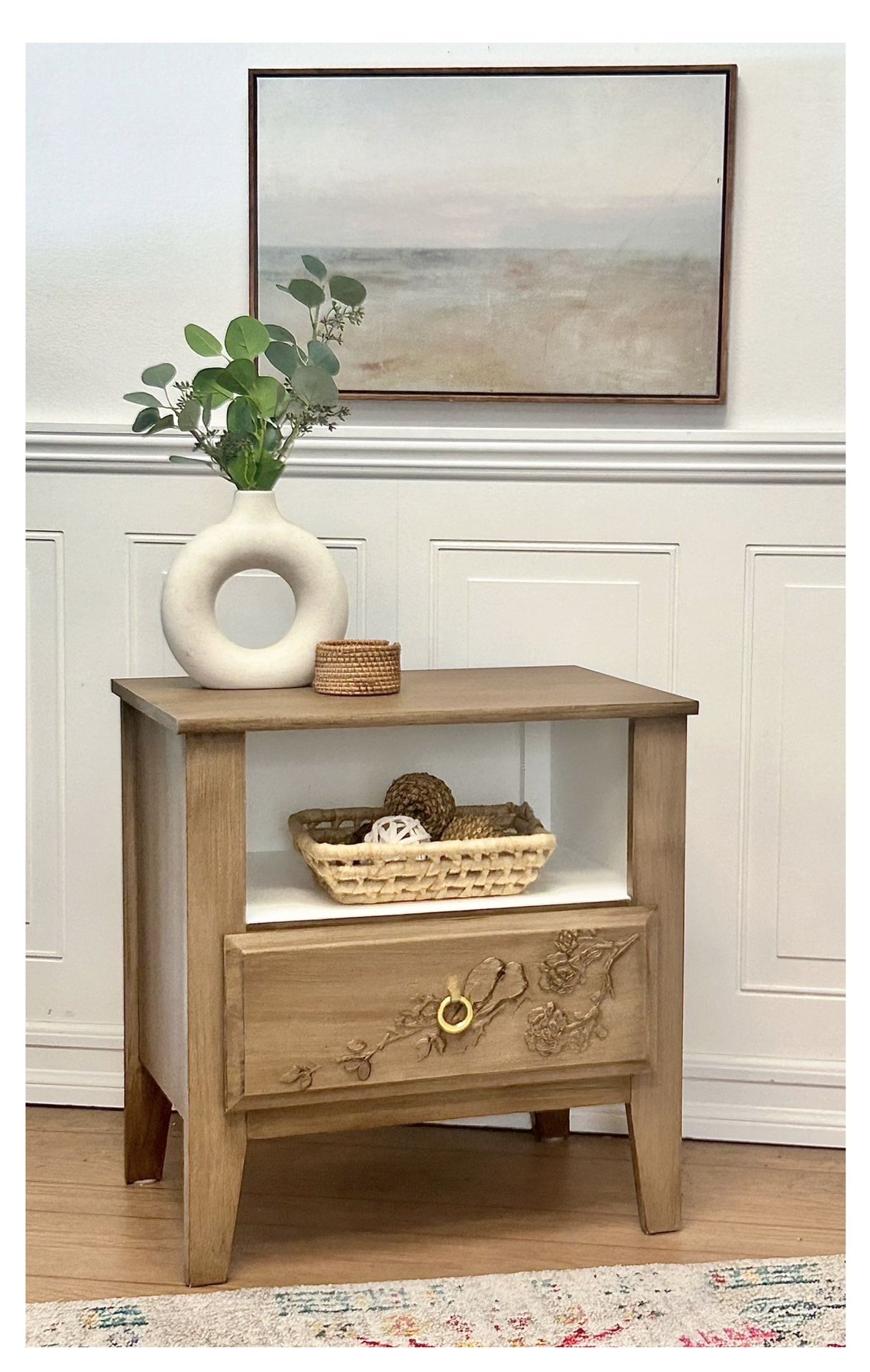 Anthropologie Inspired Nightstand End Table Cabinet