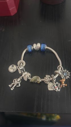Pandora bracelet with charms