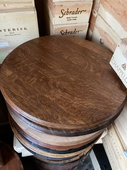 Lazy Susan Wine Barrel Lids