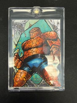 2026 Topps Chrome Marvel THING Hand Drawn Sketch Card 1/1 GOLD Marlo Martos
