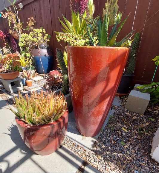 Large Heavy Ceramic Pots / Planters