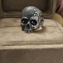 David Yurman Waves Skull Diamond Ring 