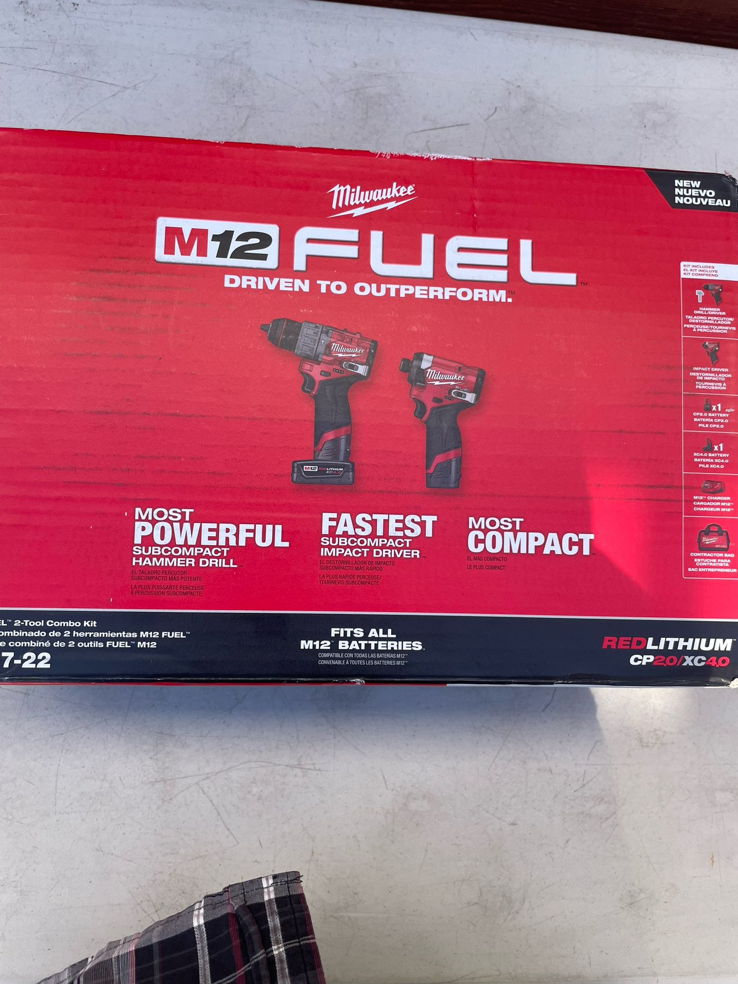 M-12 FUEL Hammer/ Impact, Batteries, Charger & Bag
