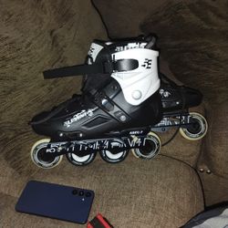 5th Element ST-80 Urban Inline Roller Skates, Black and White MEN US 