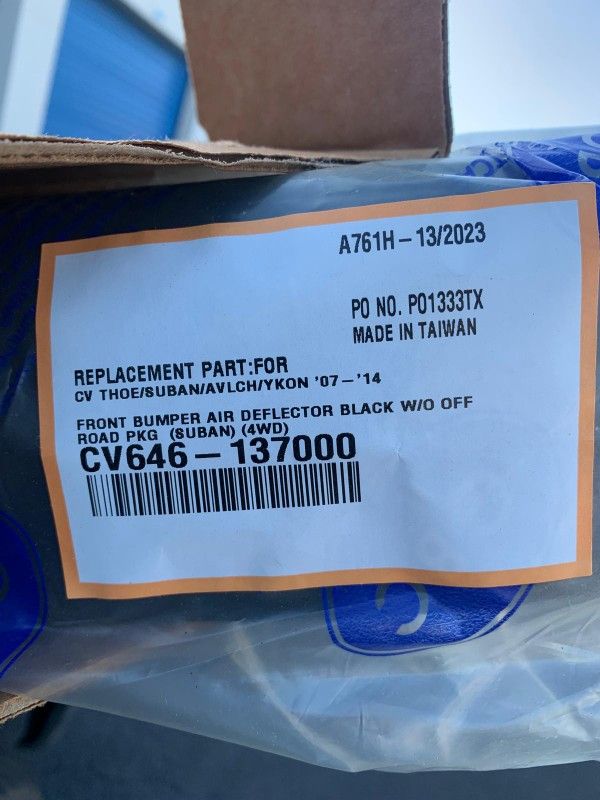 2007 -2014 Chevy Suburban Bumper Valanc