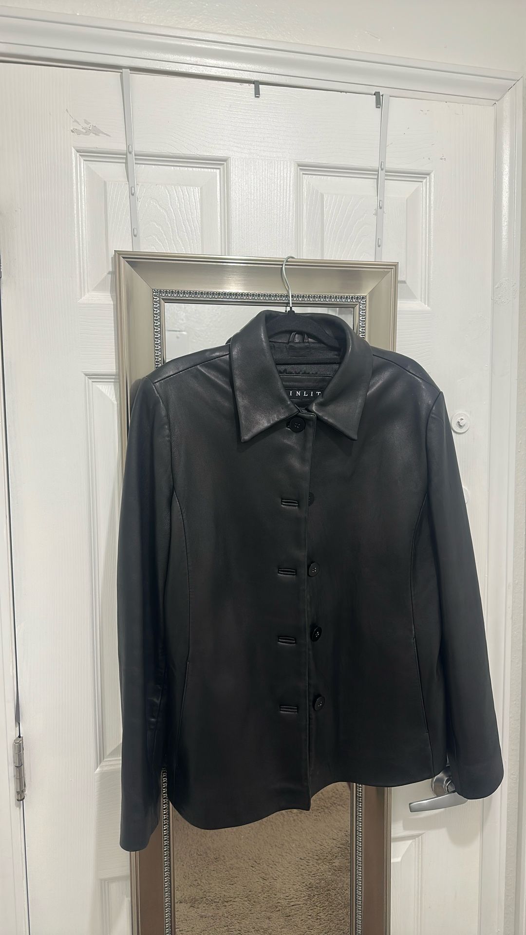 Man Leather Jacket Size L