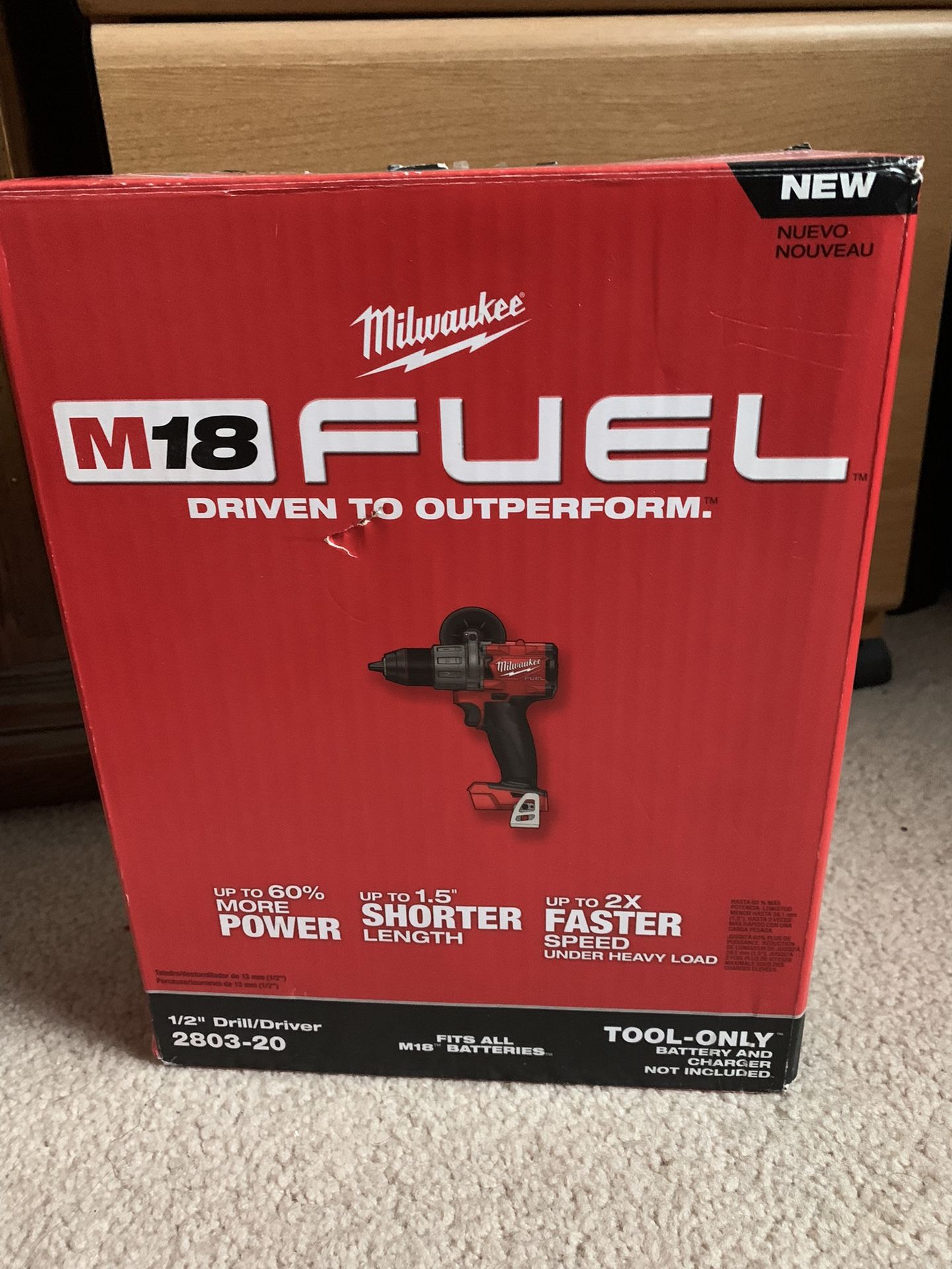 M18 Fuel 18V Lithium-Ion Brushless Cordless 1/2 inch Drill/Driver (Tool-Only)