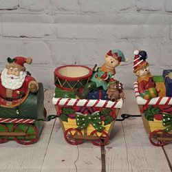 Home Interiors Christmas Train Candle Holders 
