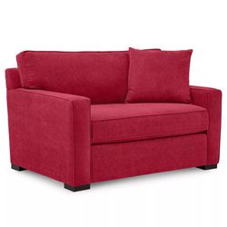 MUST SELL Red Fabric Chair Converts to Twin Bed 
