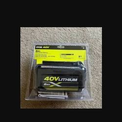 (TWO ) Ryobi 40v Lithium 6.0ah Batteries 