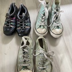 3 Pairs Size 12. Bella Bailarina ,Converse high Top and Sneakers