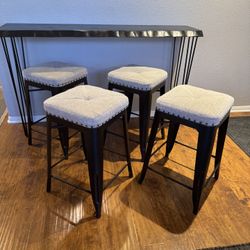 Industrial Style Upholstered Stools