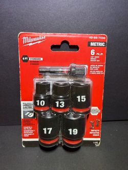 Milwaukee Tool 6PC SHOCKWAVE Impact Duty 3/8 Drive Metric