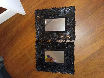 Small black bathroom mirrors
