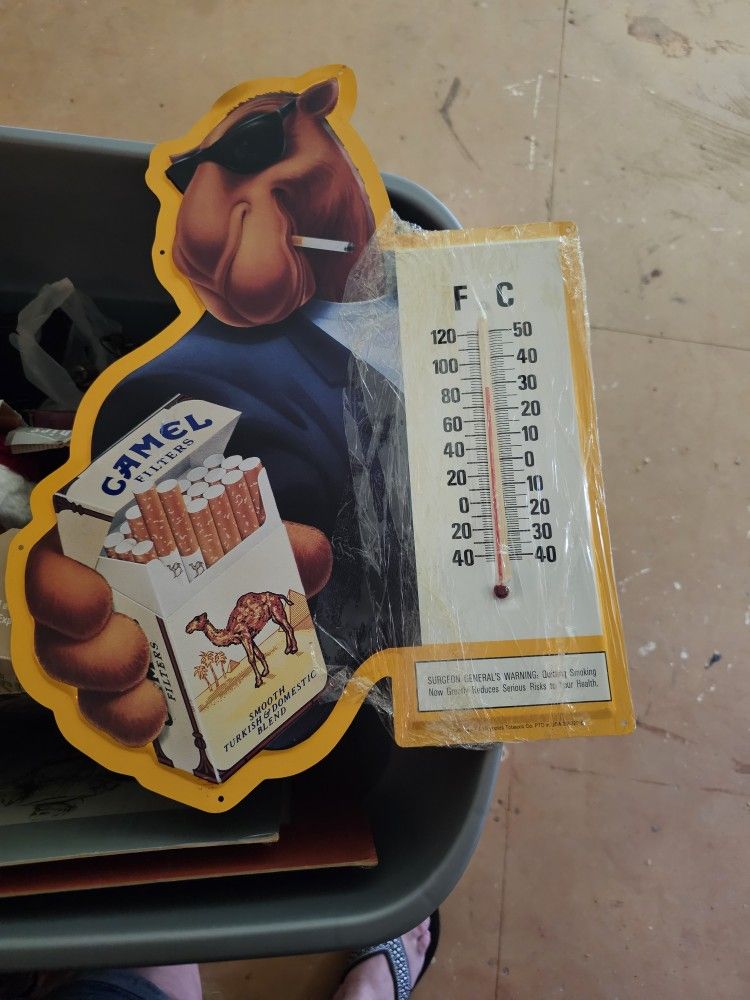 1992 Camel Joe Sign With Thermometer