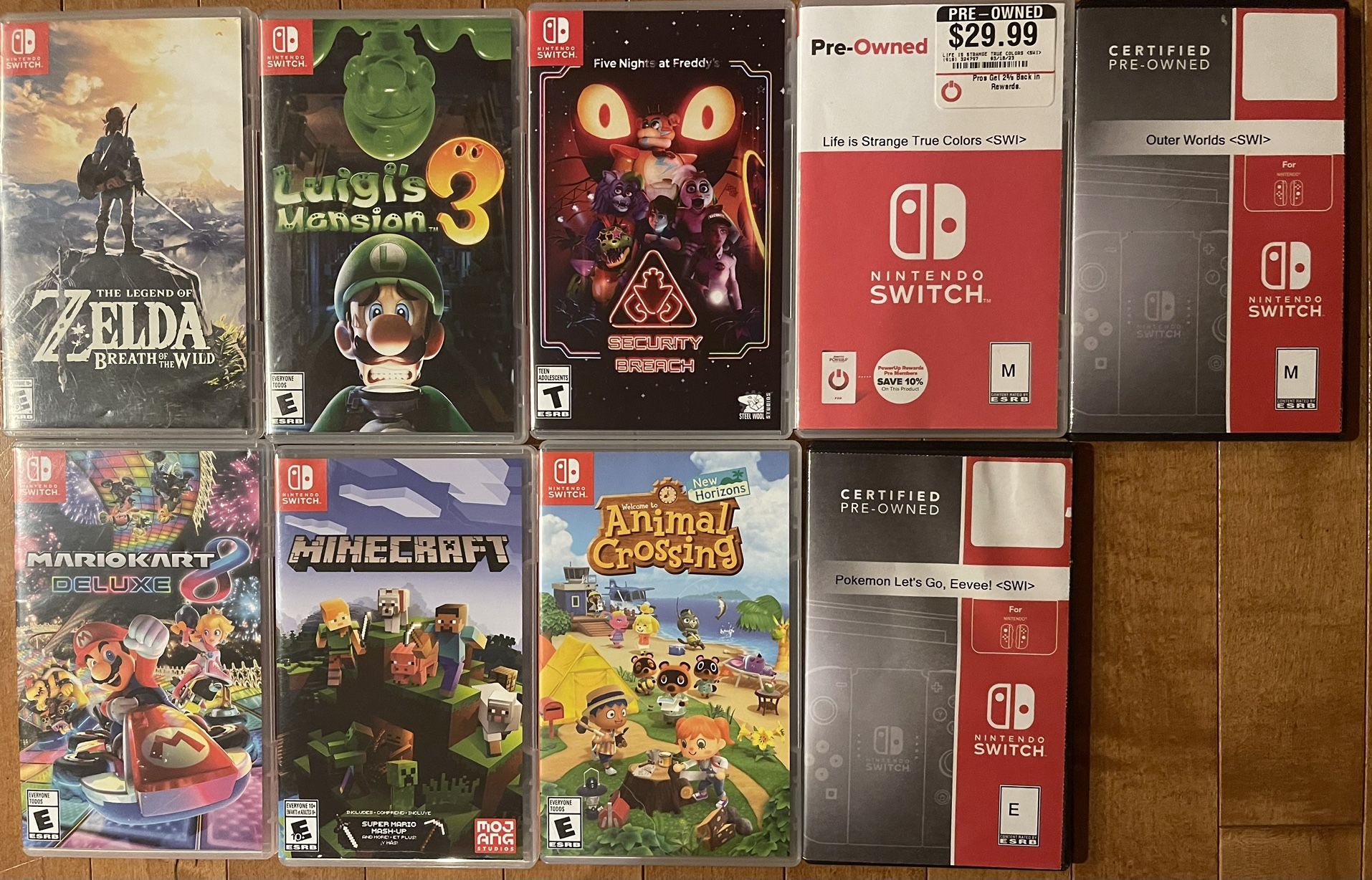 nintindo switch games (all games included see desription)