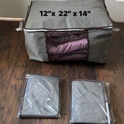 New 2 Big Storage Bags Both $5 Size 12”x 22”x 14”