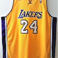 Los Angeles Lakers Adult Large Kobe Bryant #24 Basketball Adidas Yellow