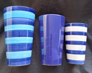 3 in 1 Cylindrical Ceramic Vases