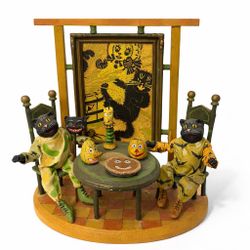 Signed Jack Roads Handmade Halloween Folk Art Scene 🎃