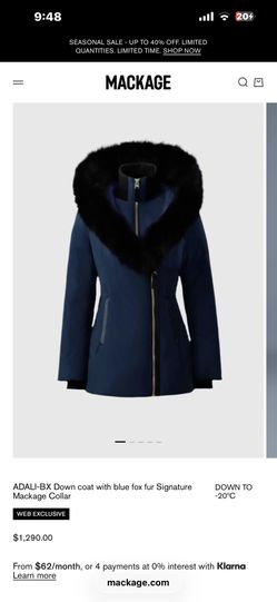 Caramel And Navy Blue Mackage Both Size Medium