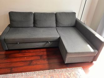 IKEA FRIHETEN Sleeper Sectional w/ Storage - Dark Gray