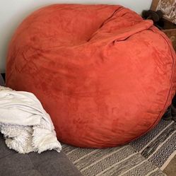 4-5 Foot Burnt Orange Bean Bag