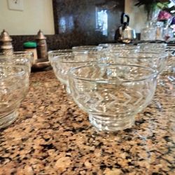 Crystal Princess House Crystal 13 Custard Dishes For Salad Bowls All Perfect Never Been Used All For $60