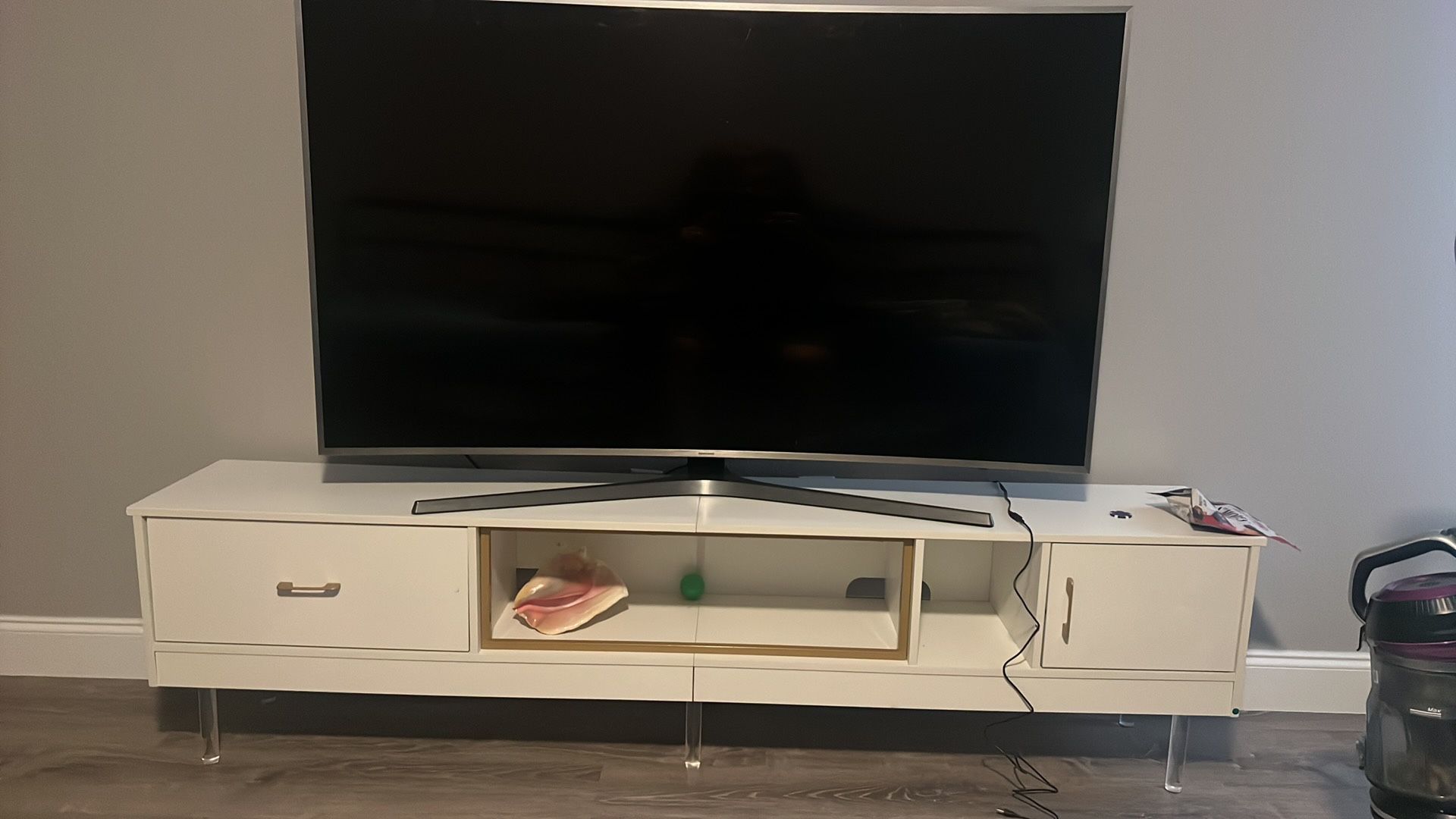 TV Stand and Curved TV Led Light Strip Went Out.