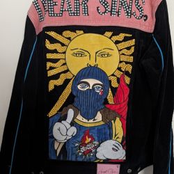 (L) Frost Originals Dear Sins Black/Pink Corduroy Jacket