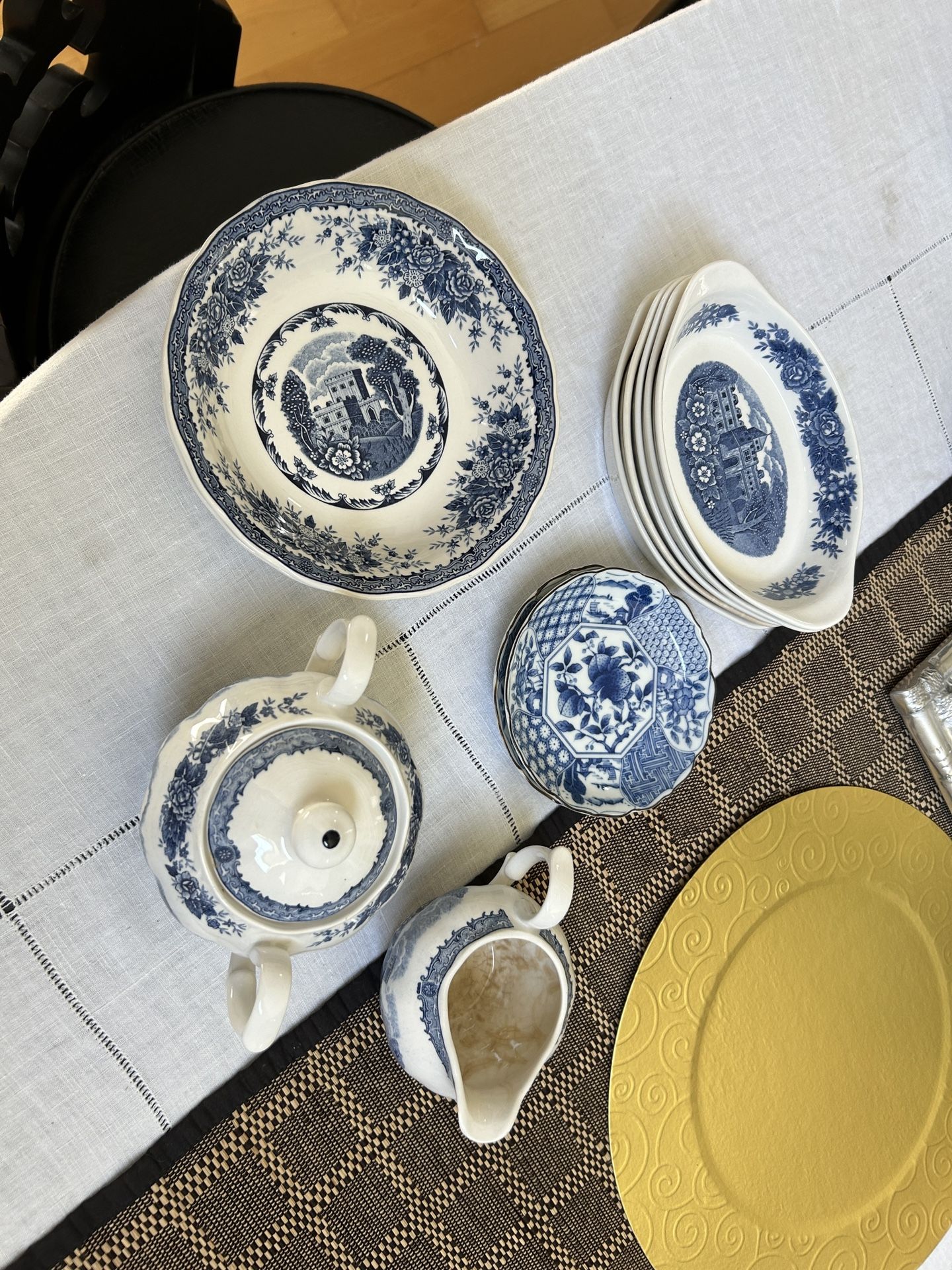 Nikko Double Phoenix Japan China Set Tea